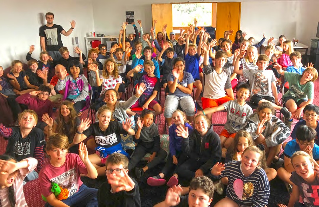 Kelburn Normal School at the special screening of Set In Stone during their summer camp in Whanganui 2018